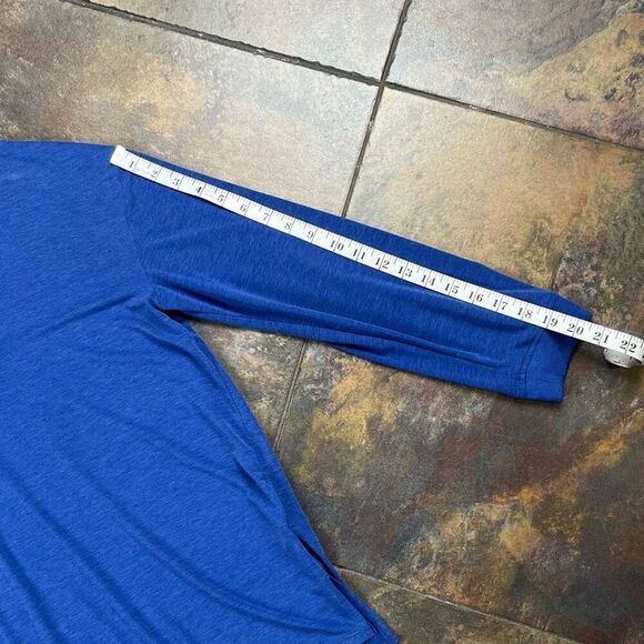 Zella Blue Long Sleeve Crew Neck Top 2X - Picture 4 of 11